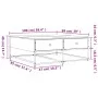 Mesa de centro madera de ingeniería negro 100x99x40 cm de , Mesas de centro - Ref: Foro24-835294, Precio: 86,18 €, Descuento: %