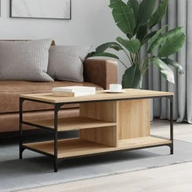 Mesa de centro madera contrachapada roble Sonoma 100x50x45 cm de , Mesas de centro - Ref: Foro24-835305, Precio: 61,25 €, Des...