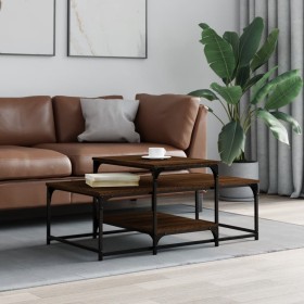 Mesa de centro madera de ingeniería roble marrón 102x60x45 cm de , Mesas de centro - Ref: Foro24-835318, Precio: 46,27 €, Des...