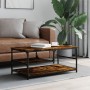Mesa de centro madera de ingeniería roble ahumado 90x49x40 cm de , Mesas de centro - Ref: Foro24-835311, Precio: 54,95 €, Des...