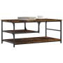 Mesa de centro madera de ingeniería roble ahumado 90x49x40 cm de , Mesas de centro - Ref: Foro24-835311, Precio: 54,95 €, Des...