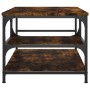 Mesa de centro madera de ingeniería roble ahumado 90x49x40 cm de , Mesas de centro - Ref: Foro24-835311, Precio: 54,95 €, Des...