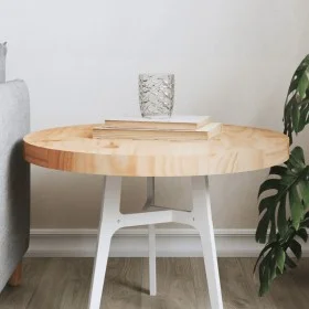 Round solid pine wood table top Ø50x3 cm by , Table tops - Ref: Foro24-833661, Price: 35,95 €, Discount: %