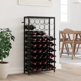 Botellero para 45 botellas hierro forjado negro 54x18x100 cm de , Botelleros - Ref: Foro24-358367, Precio: 104,93 €, Descuent...