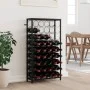 Wine rack for 45 bottles black wrought iron 54x18x100 cm by , Wine racks - Ref: Foro24-358367, Price: 104,93 €, Discount: %