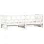 Sofá cama nido madera maciza de pino blanco 80x200 cm de , Camas y somieres - Ref: Foro24-836208, Precio: 184,05 €, Descuento: %