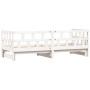Sofá cama nido madera maciza de pino blanco 80x200 cm de , Camas y somieres - Ref: Foro24-836208, Precio: 186,26 €, Descuento: %