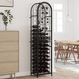 Botellero para 73 botellas hierro forjado negro 45x36x200 cm de , Botelleros - Ref: Foro24-358371, Precio: 193,67 €, Descuent...