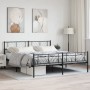 Estructura de cama cabecero y estribo metal negro 180x200 cm de , Camas y somieres - Ref: Foro24-372201, Precio: 119,89 €, De...