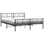 Estructura de cama cabecero y estribo metal negro 180x200 cm de , Camas y somieres - Ref: Foro24-372201, Precio: 119,89 €, De...