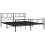 Estructura de cama cabecero y estribo metal negro 180x200 cm de , Camas y somieres - Ref: Foro24-372201, Precio: 119,89 €, De...