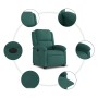 Sillón eléctrico reclinable elevable de tela verde oscuro en Sillones | Comprar online en Foru.es