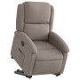 Sillón eléctrico reclinable elevable de tela gris taupe en Sillones | Comprar online en Foru.es