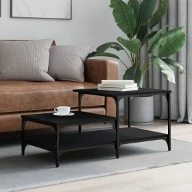 Black plywood coffee table 100x50.5x45 cm by , Coffee table - Ref: Foro24-835379, Price: 42,45 €, Discount: %
