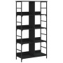 Estantería de madera de ingeniería negra 78,5x33x153 cm de , Librerías y estanterías - Ref: Foro24-835254, Precio: 66,59 €, D...