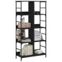 Estantería de madera de ingeniería negra 78,5x33x153 cm de , Librerías y estanterías - Ref: Foro24-835254, Precio: 66,59 €, D...