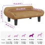 Cama para perros de terciopelo marrón 70x40x24 cm en Camas para perros | Comprar online en Foru.es