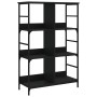 Estantería de madera de ingeniería negra 78,5x33x117,5 cm de , Librerías y estanterías - Ref: Foro24-835249, Precio: 66,94 €,...
