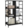 Estantería de madera de ingeniería negra 78,5x33x117,5 cm de , Librerías y estanterías - Ref: Foro24-835249, Precio: 66,94 €,...