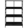 Estantería de madera de ingeniería negra 78,5x33x117,5 cm de , Librerías y estanterías - Ref: Foro24-835249, Precio: 66,94 €,...