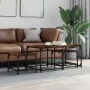 Stackable coffee tables 3 pieces engineered wood smoke oak by , Coffee table - Ref: Foro24-835391, Price: 71,95 €, Discount: %