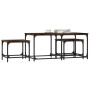 Mesas de centro apilables 3 pzas madera ingeniería roble humo de , Mesas de centro - Ref: Foro24-835391, Precio: 73,33 €, Des...