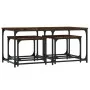 Stackable coffee tables 3 pieces engineered wood smoke oak by , Coffee table - Ref: Foro24-835391, Price: 71,95 €, Discount: %