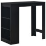 Mesa alta de cocina con estantería negra 110x50x103 cm de , Mesas de cocina y de comedor - Ref: Foro24-280212, Precio: 113,38...