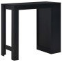 Mesa alta de cocina con estantería negra 110x50x103 cm de , Mesas de cocina y de comedor - Ref: Foro24-280212, Precio: 113,38...