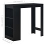 Mesa alta de cocina con estantería negra 110x50x103 cm de , Mesas de cocina y de comedor - Ref: Foro24-280212, Precio: 113,38...