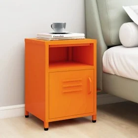 Orange steel nightstand 35x35x51 cm by , Nightstands - Ref: Foro24-336219, Price: 80,89 €, Discount: %
