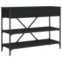 Console table with drawers and shelves black engineered wood by , Side tables - Ref: Foro24-833403, Price: 101,85 €, Discount: %