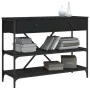 Mesa consola con cajones y estantes madera de ingeniería negro de , Mesas auxiliares - Ref: Foro24-833403, Precio: 101,85 €, ...