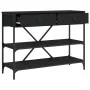 Console table with drawers and shelves black engineered wood by , Side tables - Ref: Foro24-833403, Price: 101,85 €, Discount: %