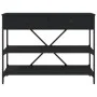 Console table with drawers and shelves black engineered wood by , Side tables - Ref: Foro24-833403, Price: 101,85 €, Discount: %