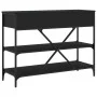 Console table with drawers and shelves black engineered wood by , Side tables - Ref: Foro24-833403, Price: 101,85 €, Discount: %