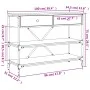 Mesa consola con cajones y estantes madera de ingeniería negro de , Mesas auxiliares - Ref: Foro24-833403, Precio: 101,85 €, ...