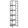 Estantería de madera de ingeniería gris Sonoma 50x33x188,5 cm de , Librerías y estanterías - Ref: Foro24-835282, Precio: 65,0...