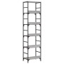Estantería de madera de ingeniería gris Sonoma 50x33x188,5 cm de , Librerías y estanterías - Ref: Foro24-835282, Precio: 65,0...