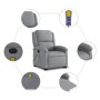 Sillón de masaje eléctrico reclinable elevable tela gris claro en Sillones | Comprar online en Foru.es