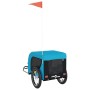 Remolque de bicicleta mascotas hierro tela Oxford azul negro de , Cochecitos para mascotas - Ref: Foro24-94002, Precio: 99,85...
