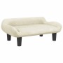 Cama para perros de terciopelo crema 70x40x24 cm en Camas para perros | Comprar online en Foru.es