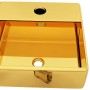 Lavabo con orificio para grifo 38x30x11,5 cm cerámica dorado de , Lavabos - Ref: Foro24-143488, Precio: 77,29 €, Descuento: %