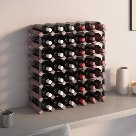 Wine rack for 42 bottles solid brown pine wood by , Wine racks - Ref: Foro24-340893, Price: 78,29 €, Discount: %