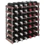 Wine rack for 42 bottles solid brown pine wood by , Wine racks - Ref: Foro24-340893, Price: 78,29 €, Discount: %
