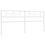 Cabecero de metal blanco 200 cm de , Cabeceros y pies de cama - Ref: Foro24-355354, Precio: 39,08 €, Descuento: %