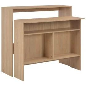 Mesa alta de bar con 2 tableros roble 130x40x120 cm de , Mesas de cocina y de comedor - Ref: Foro24-280219, Precio: 180,80 €,...