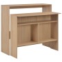 Mesa alta de bar con 2 tableros roble 130x40x120 cm de , Mesas de cocina y de comedor - Ref: Foro24-280219, Precio: 167,29 €,...