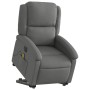 Sillón de masaje eléctrico reclinable elevable tela gris oscuro en Sillones | Comprar online en Foru.es