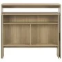 Mesa alta de bar con 2 tableros roble 130x40x120 cm de , Mesas de cocina y de comedor - Ref: Foro24-280219, Precio: 180,80 €,...